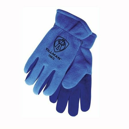 JOHN TILLMAN CO. Economy Grade General Purpose Gloves, 1581L, Cold Weather, Split Cowhide Leather Palm, Polar Fleece 1581L